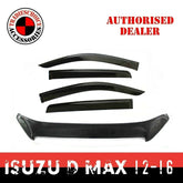 TRADIESCHOICE Bonnet Protector & Weathershields for Isuzu D-Max Dmax 2012-2016 | Window Visors Included